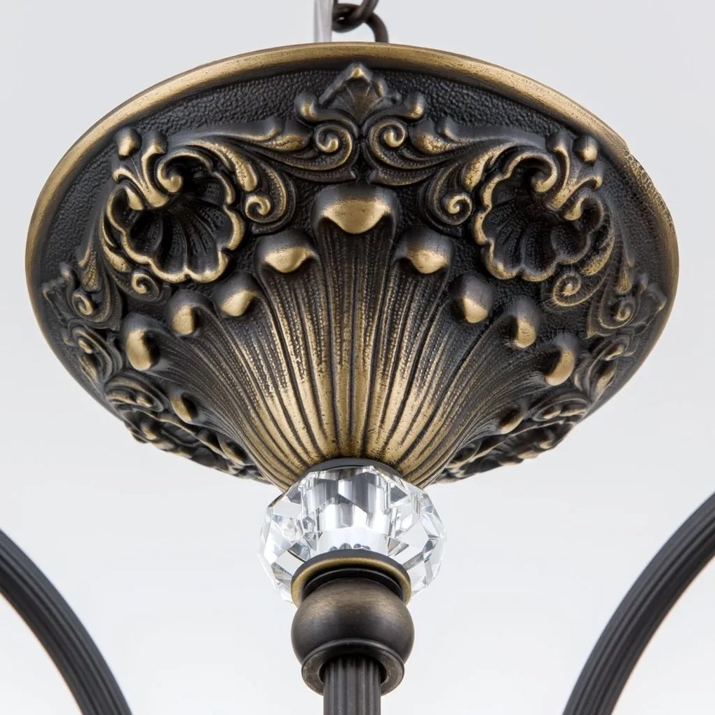 Candelabru cristal design lux LA BOHEME D-60cm 5L old patina