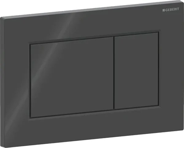 Clapeta actionare rezervor wc, negru lucios, Geberit Sigma01 Negru