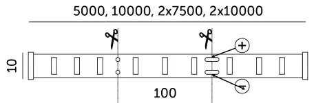 Bandă LED RGB dimabilă LED/14W/230V 10 m + telecomandă