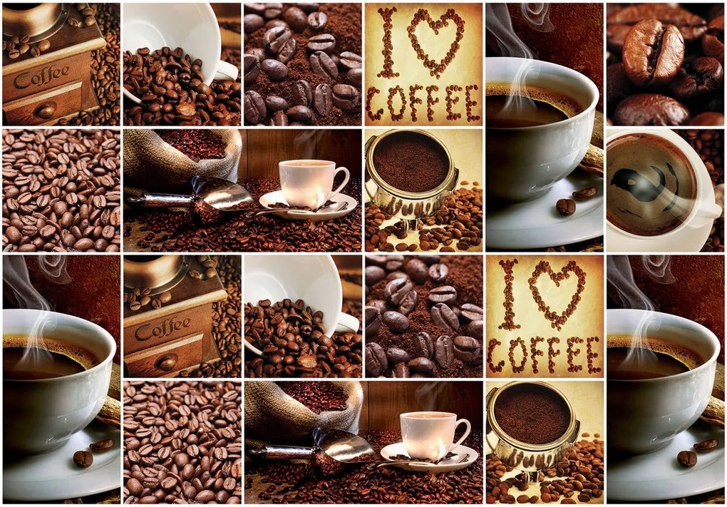 Fototapet - I Love Coffee - colaj (152,5x104 cm)