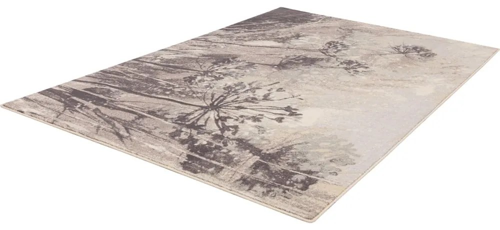 Covor gri/crem din lână 160x240 cm Lissey – Agnella