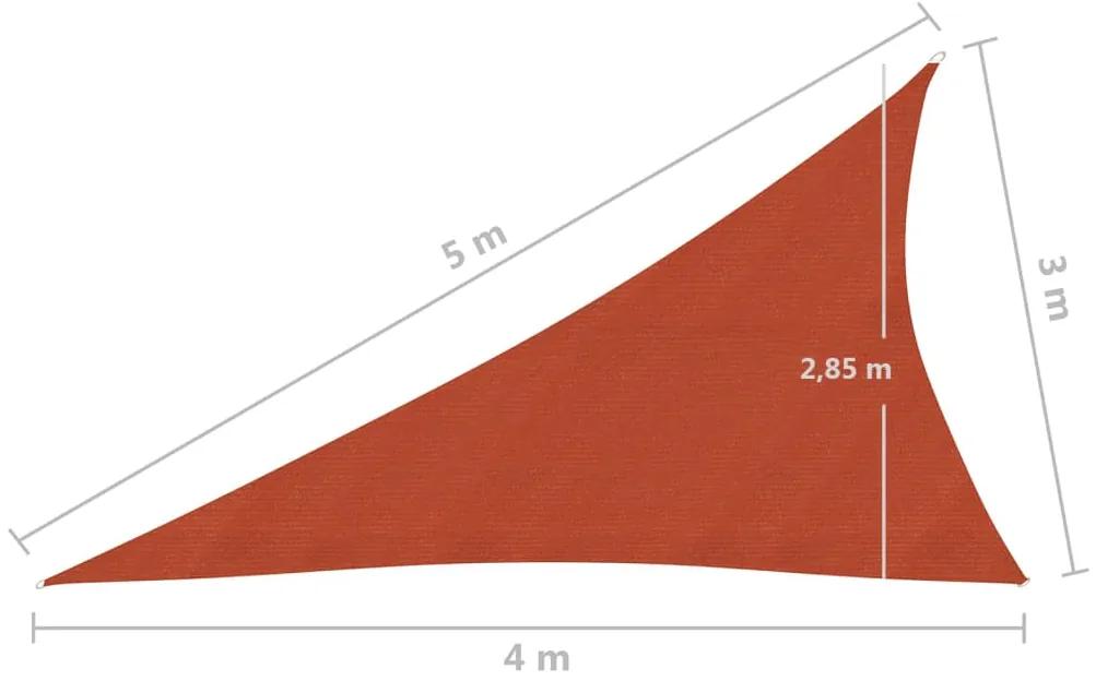 Panza parasolar, caramiziu, 3x4x5 m, HDPE, 160 g m Terracota, 3 x 4 x 5 m