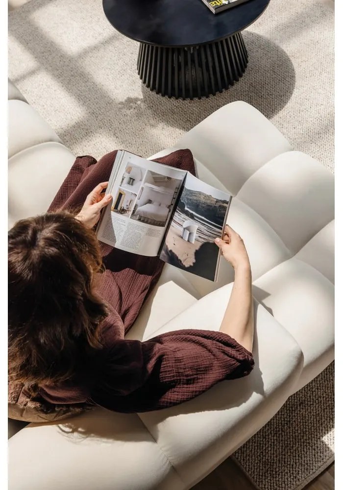 Colțar gri cu tapițerie din catifea (cu colț pe partea stângă, cu șezlong) Cube – Bonami Selection