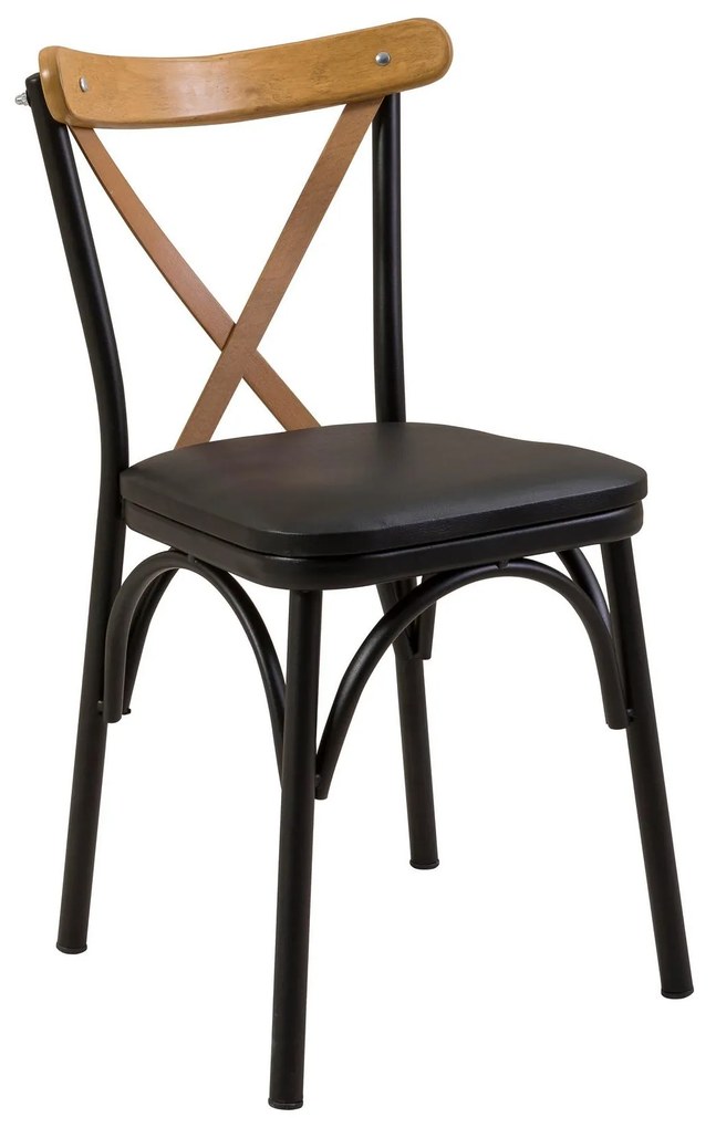 Set mobilier sufragerie Duvasa 21 (negru) (pentru 4 persoane). 1093791