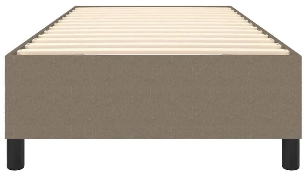 Cadru de pat box spring, gri taupe, 90x190 cm, textil Gri taupe, 35 cm, 90 x 190 cm