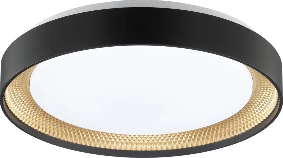 Brilliant - Plafonieră LED dimabilă WALDO LED/24W/230V negru/auriu + telecomandă