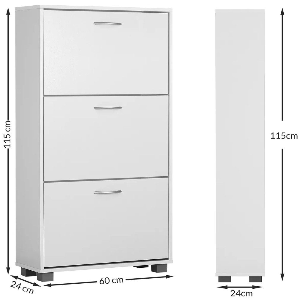 Deuba Dulap pantofi 115x60x24 cm - alb