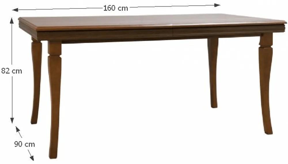 Masă dining, extensibilă, samoa king, 160-203x90x82 cm, KORA