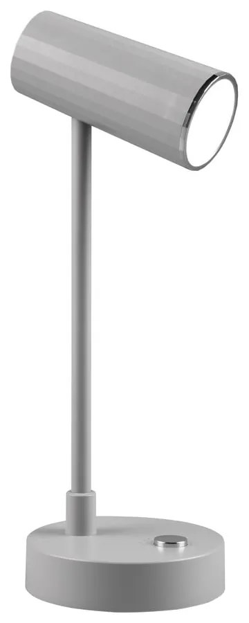 Veioză gri deschis LED cu intensitate reglabilă (înălțime 28 cm) Lenny – Trio