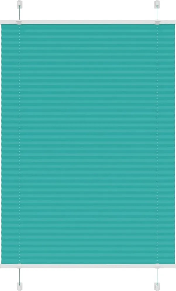 vidaXL Jaluzea plisată verde petrol 95x150 cm Lățime țesătură 94,4 cm