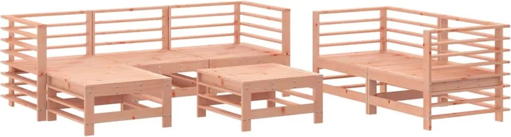 vidaXL Set mobilier de grădină, 7 piese, lemn masiv douglas