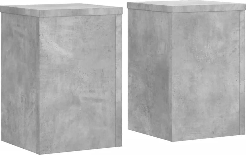 vidaXL Suport de plante, 2 buc., gri beton, 25x25x35 cm lemn prelucrat