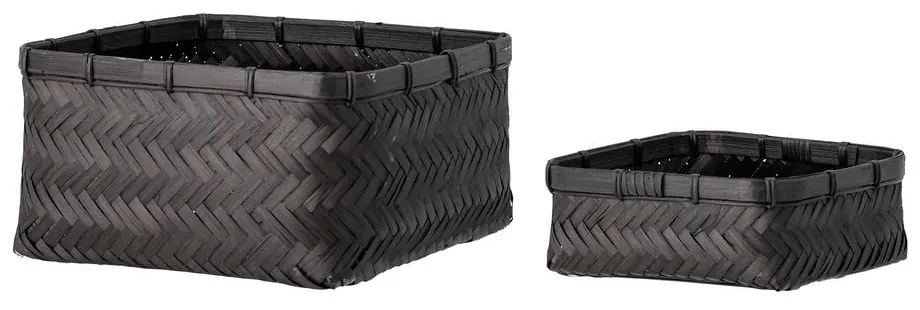 Coșuri de depozitare 2 buc. din bambus 24x24x12 cm Donia – Bloomingville