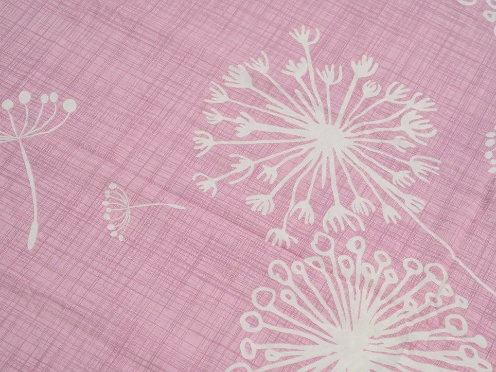 Lenjerie de pat din bumbac DANDELIS roz Dimensiune lenjerie de pat: 70 x 80 cm | 140 x 200 cm