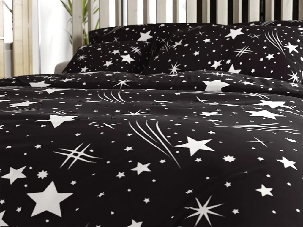 Lenjerie de pat din microfibra NIGHT SKY negru Dimensiune lenjerie de pat: 70 x 90 cm | 140 x 200 cm