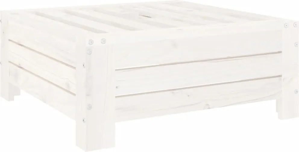 vidaXL Mască pentru suport de umbrelă, alb, lemn masiv de pin