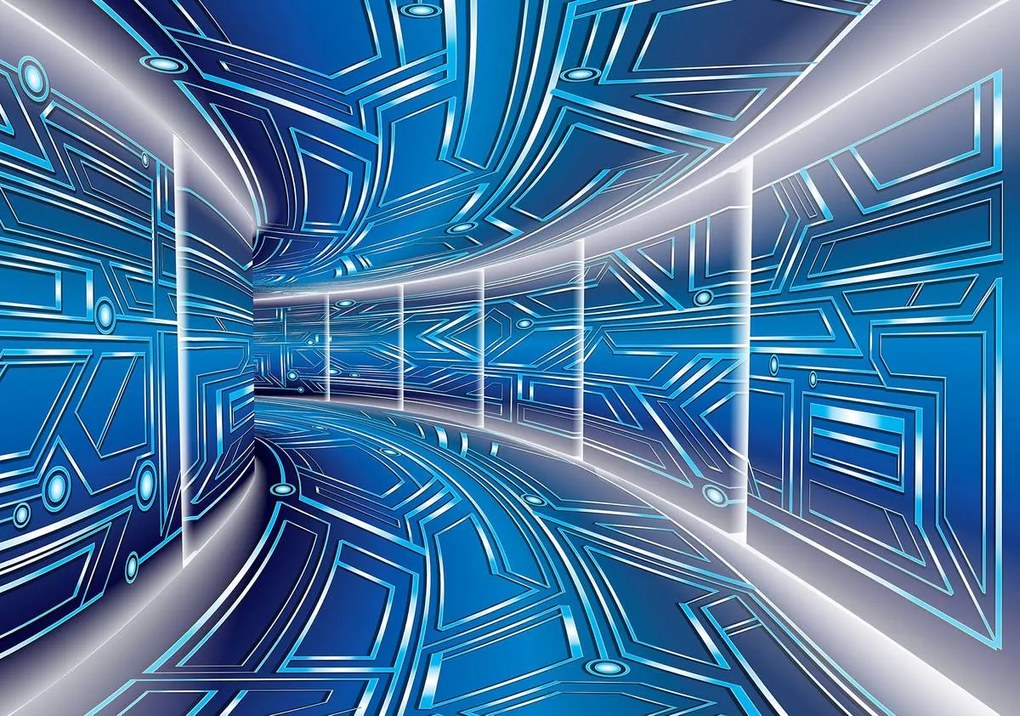Fototapet - Coridor  albastru (152,5x104 cm)