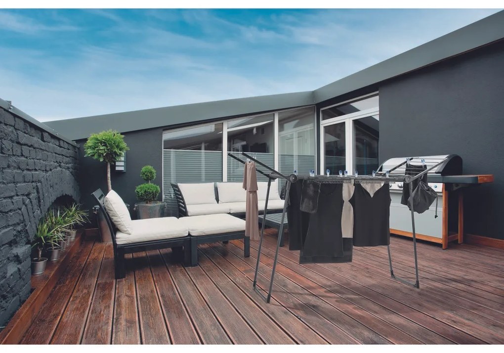 Leifheit PEGASUS 150 Solid Slim negru uscător derufe