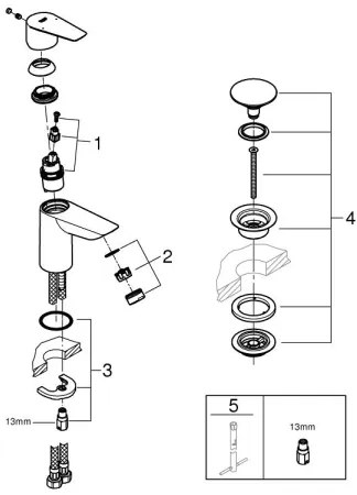 GROHE 23898001 - Baterie lavoar START EDGE crom lucios