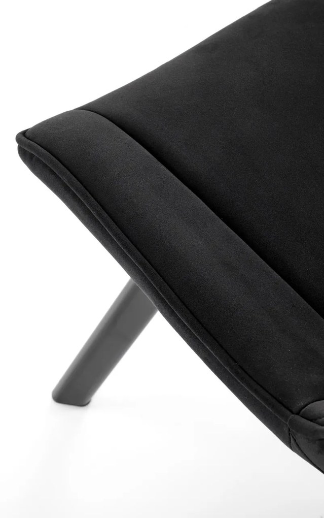 Scaun K520 velvet negru