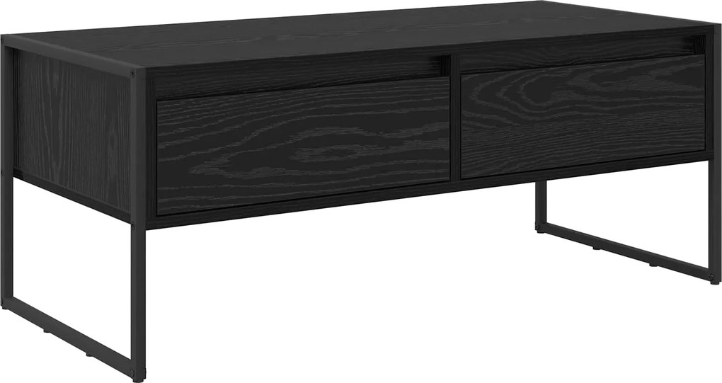 vidaXL Masă de cafea Stejar Negru 100 x 46 x 40 cm Lemn compozit