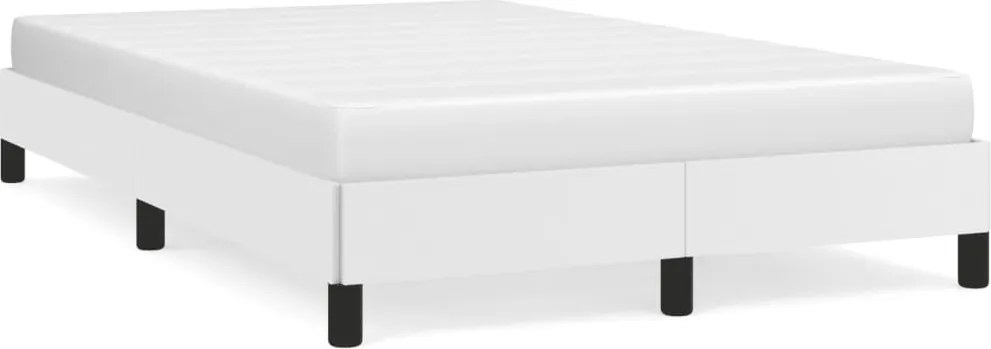 vidaXL Cadru de pat fără saltea alb 120x190 cm piele artificială