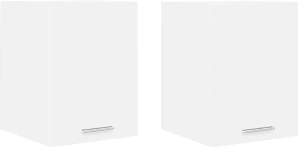 vidaXL Dulap suspendat cu ușă 2 pcs Alb 30 x 31 x 40 cm Lemn compozit