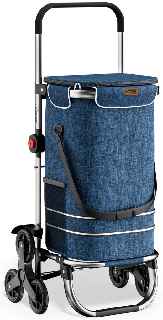 Geantă de cumpărături pe roți pentru scări COMFORT, 50L, albastru Monzana