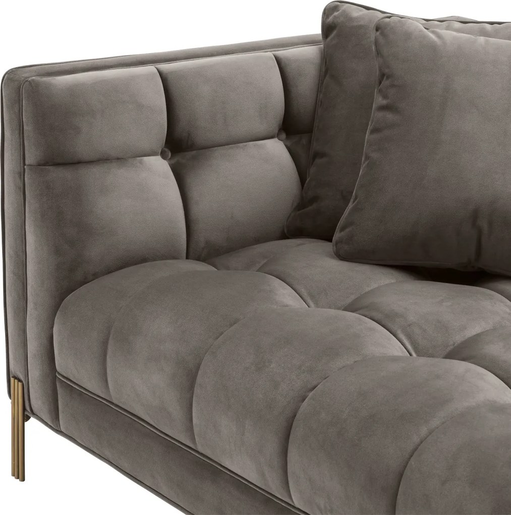 Canapea eleganta design LUX Sienna, catifea gri 113187 HZ