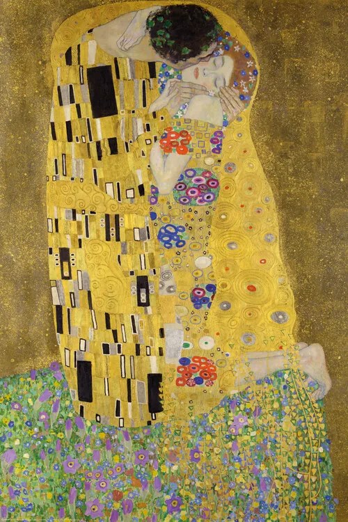 Poster The Kiss (1908), Gustav Klimt