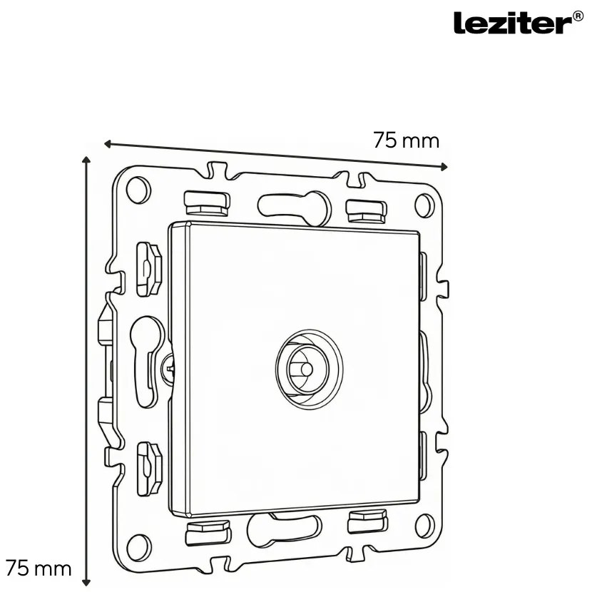 Nova IV cu două prize cu împământare și două prize TV cu cadru alb