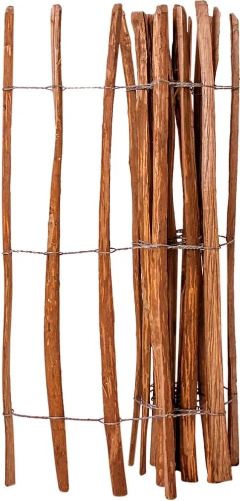 vidaXL Gard din șipci, 120 x 250 cm, lemn de alun