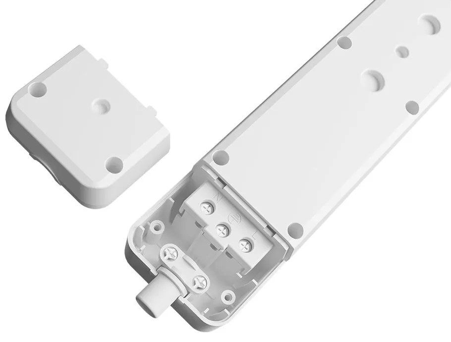 Bloc multipriza Braytron, 3 prize, cu intrerupator, protectie copii, alb