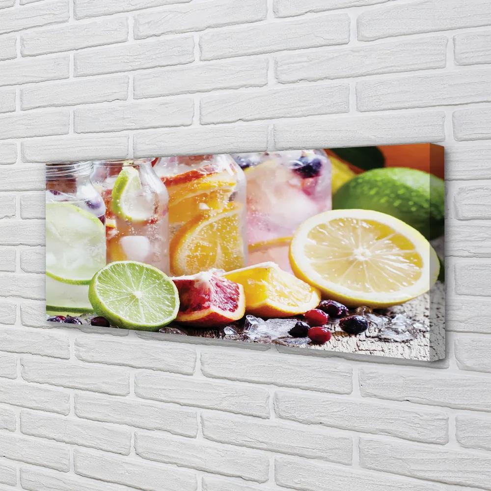 Tablouri canvas Borcanele de fructe cocktail de gheață