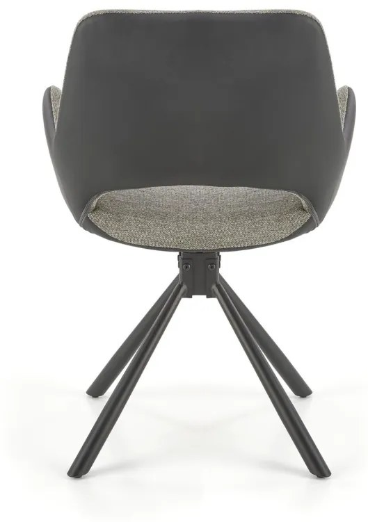 Scaun tapitat K494 gri/negru
