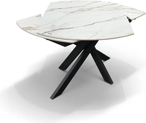 Masă ceramică extensibilă Calacata Gold 140/90 cm
