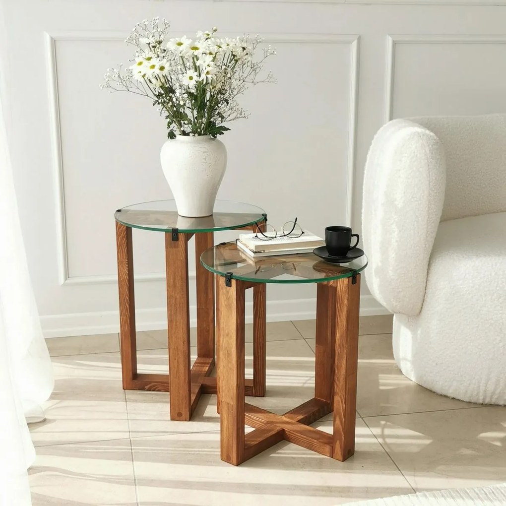 Set de măsuțe Amalfi Walnut, 2 buc.
