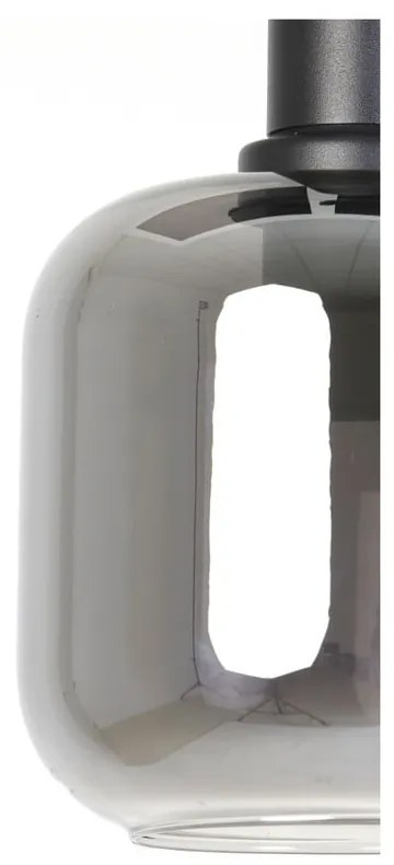 Lustră gri cu abajur din sticlă ø 21 cm Lekar – Light &amp; Living