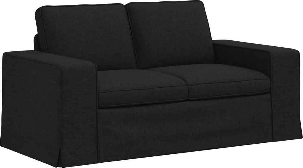 vidaXL Canapea Negru 162 x 80 x 82 cm țesătură