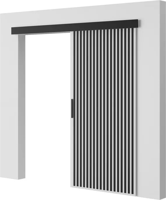 Ușă glisantă Perion – 96x1.6x205 cm – Alb / Negru
