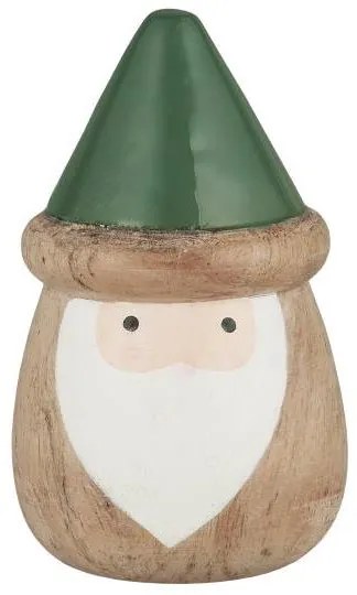 IB Laursen Decoratiune Craciun din lemn de mango SANTA CLAUS verde