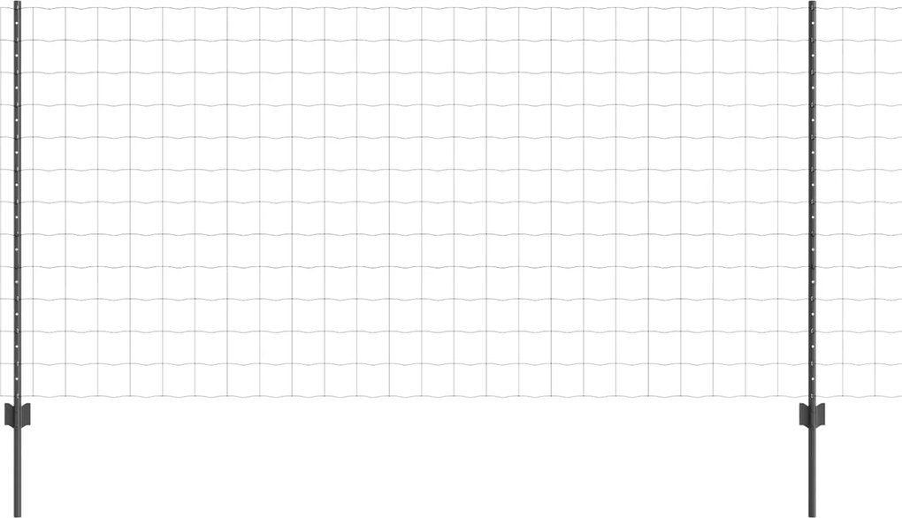 vidaXL Gard cu Stâlp Gri 1,2 x 10 m Oțel