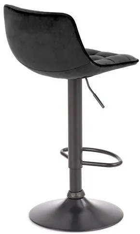 Scaun de bar H95 velvet negru