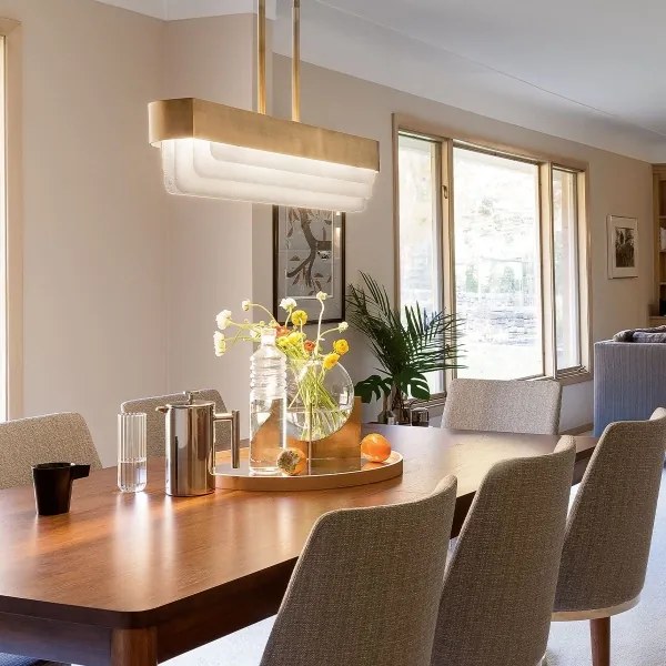 Kichler KL-SERENE-LED-LP-92-NBR - Lustră pe tijă SERENE LED/40W/230V, aurie