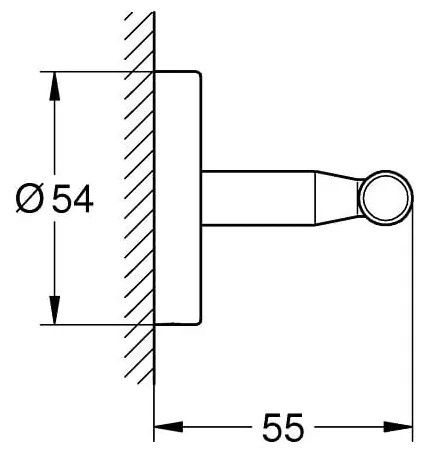 Agatatoare baie Grohe BauCosmopolitan,doua brate,crom-40461001