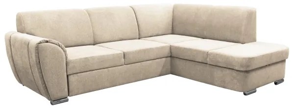 Colțar extensibil în formă de L cu spațiu de depozitare, SERPA, pe partea dreaptă, bej