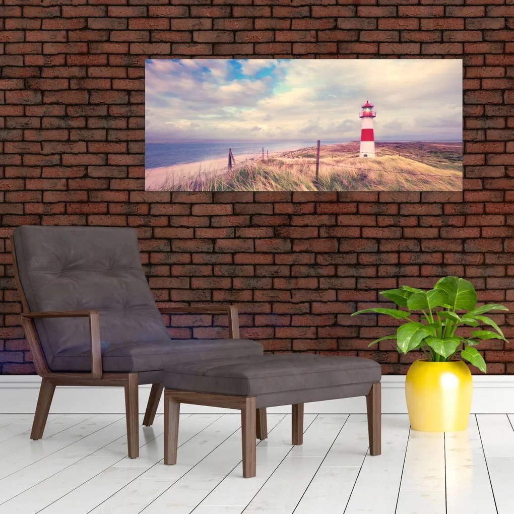 Tablou - Farul roșu (120x50 cm)