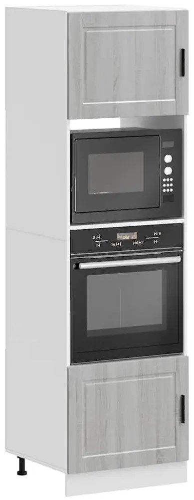 vidaXL Dulapuri cuptor 2 buc Porto Gri Sonoma Lemn prelucrat