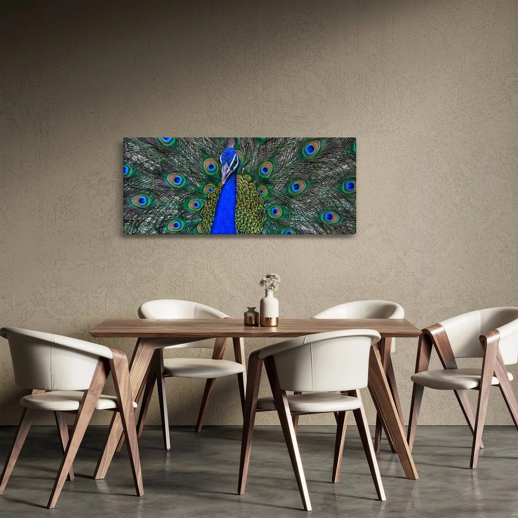 Tablou - Păun (120x50 cm)