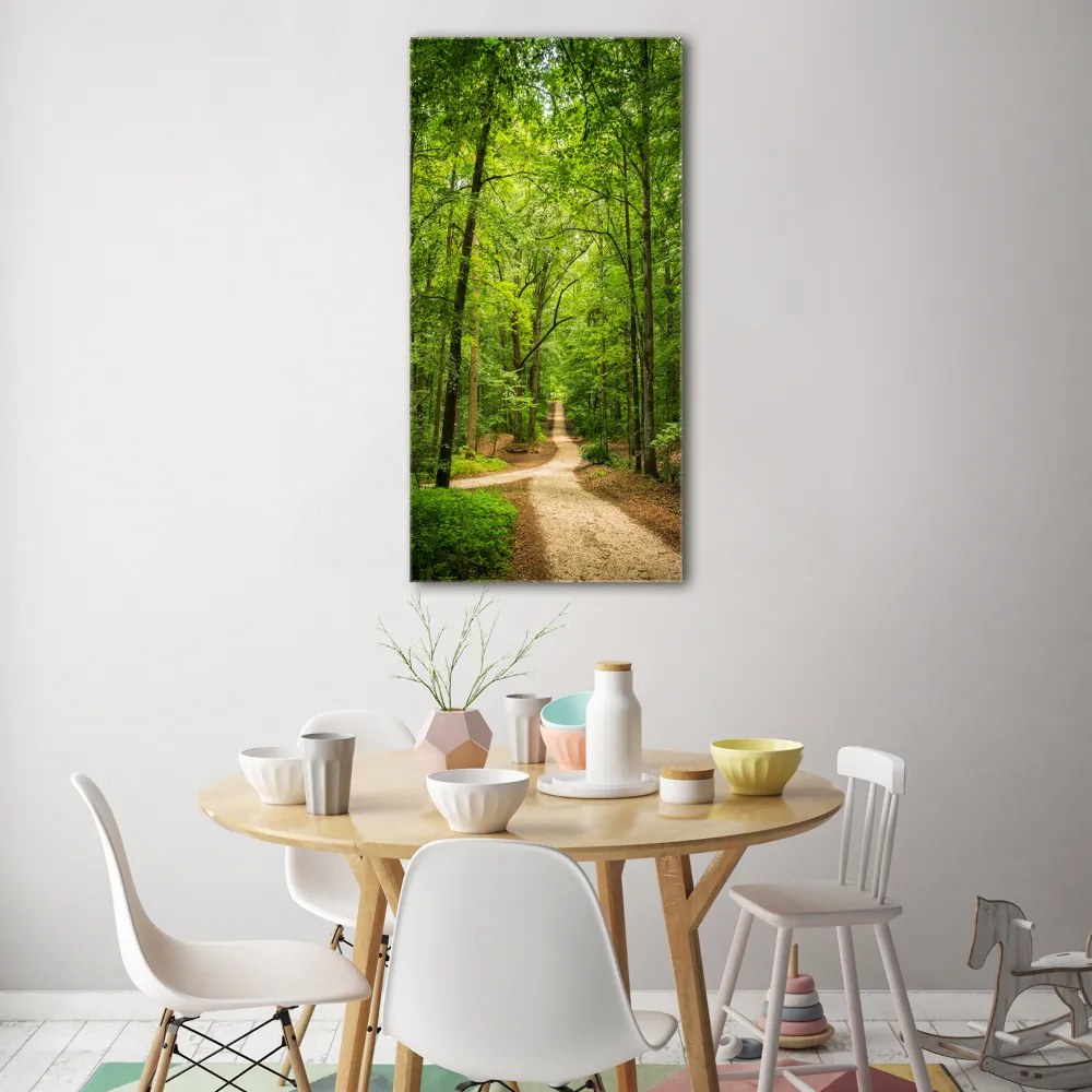 Fotografie imprimată pe sticlă Calea în pădure